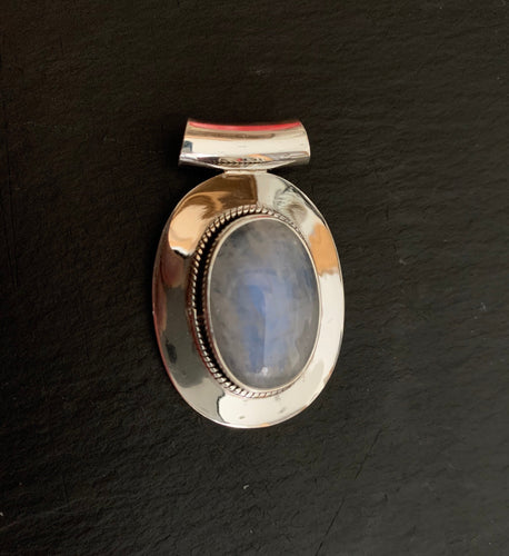 Moonstone silver pendant, Oval Rainbow Moonstone pendant, Moonstone, Moonstone necklace, Moonstone birthstone