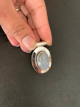 Load image into Gallery viewer, Moonstone silver pendant, Oval Rainbow Moonstone pendant, Moonstone, Moonstone necklace, Moonstone birthstone