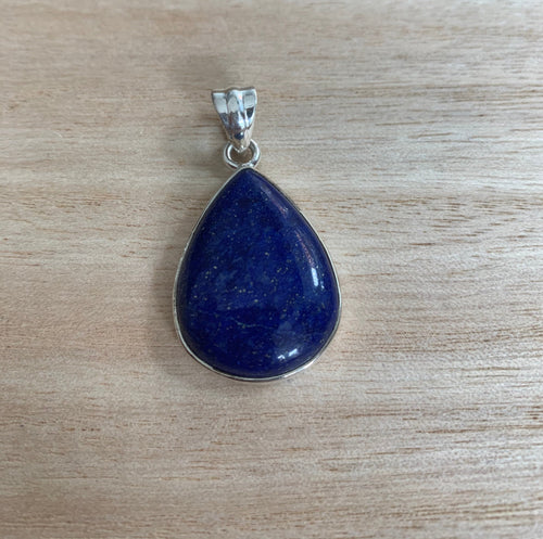 Lapis lazuli  silver pendant, teardrop Lapis pendant, Lapis Lazuli pendant, Lapis lazuli birthstone, teardrop pendant, silver teardrop