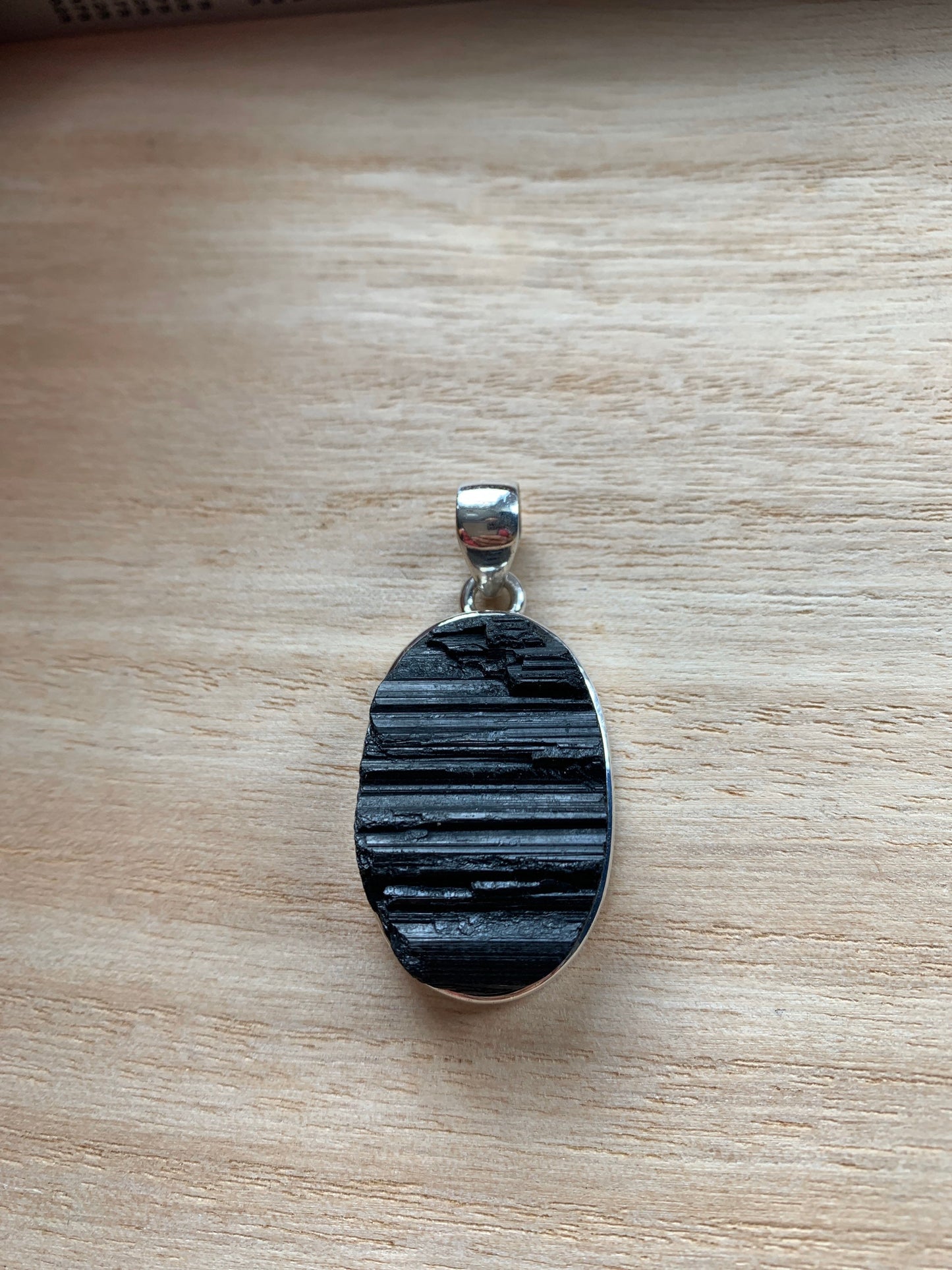 Black turmaline pendant, Sterling silver raw turmaline  pendant, Tourmaline jewellery, Natural turmaline, Turmaline Gifts