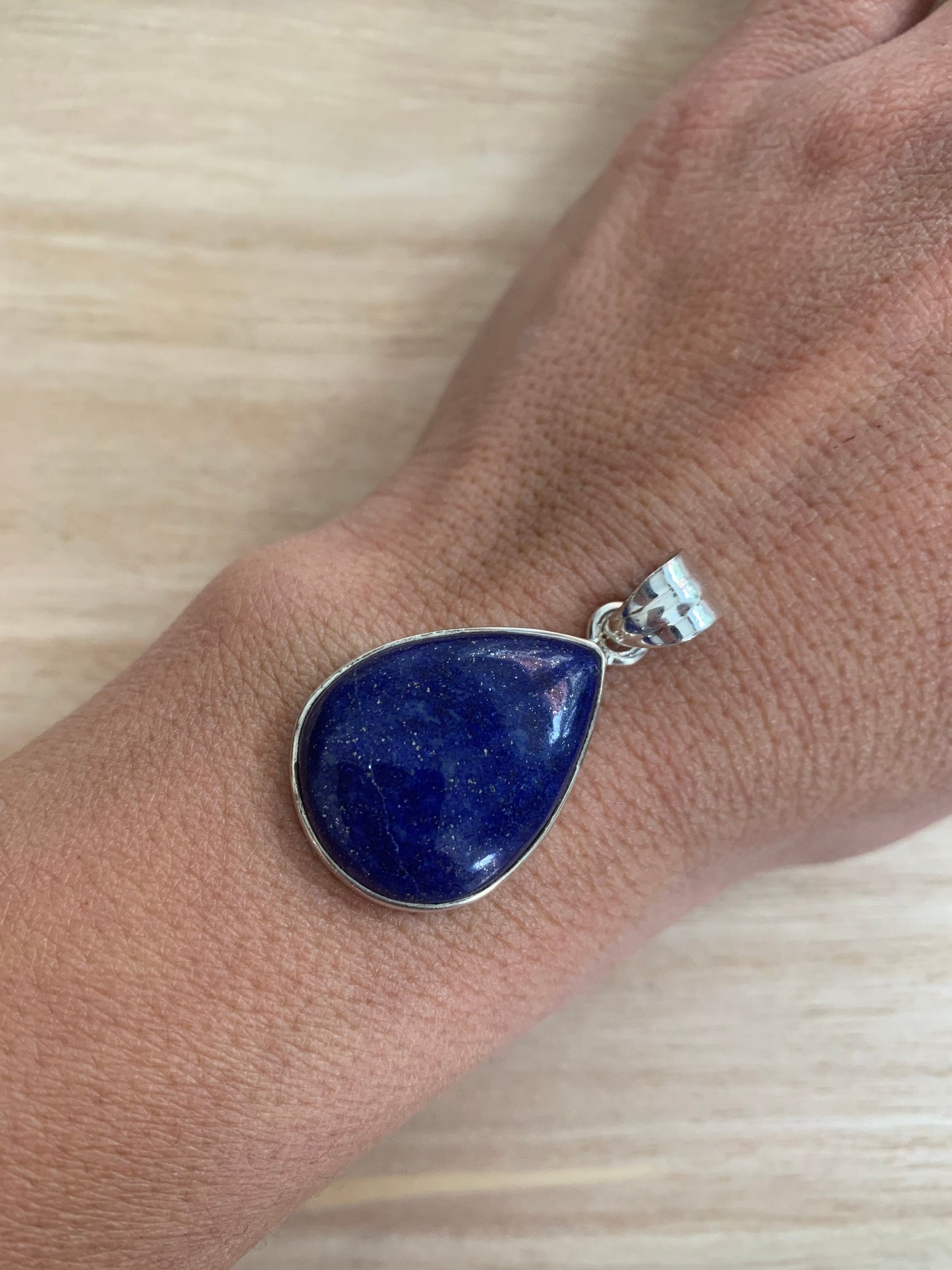 Lapis lazuli  silver pendant, teardrop Lapis pendant, Lapis Lazuli pendant, Lapis lazuli birthstone, teardrop pendant, silver teardrop