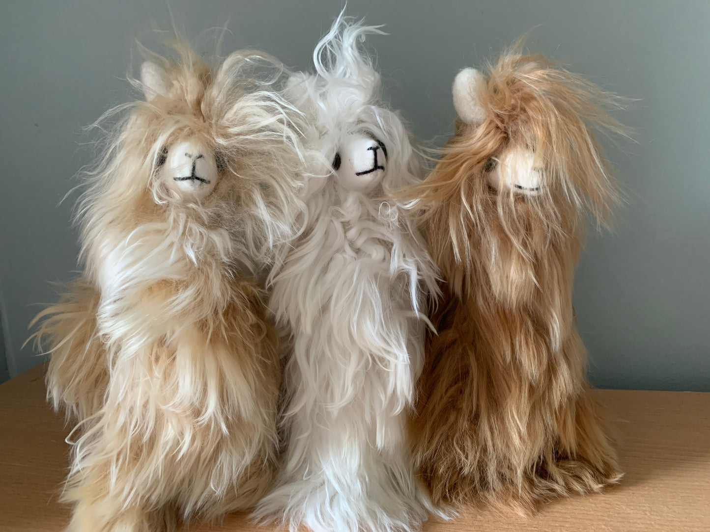 Llama suri cuddle Ornament, Alpaca ornament perfect for birthday or Christmas present made of alpaca wool fur