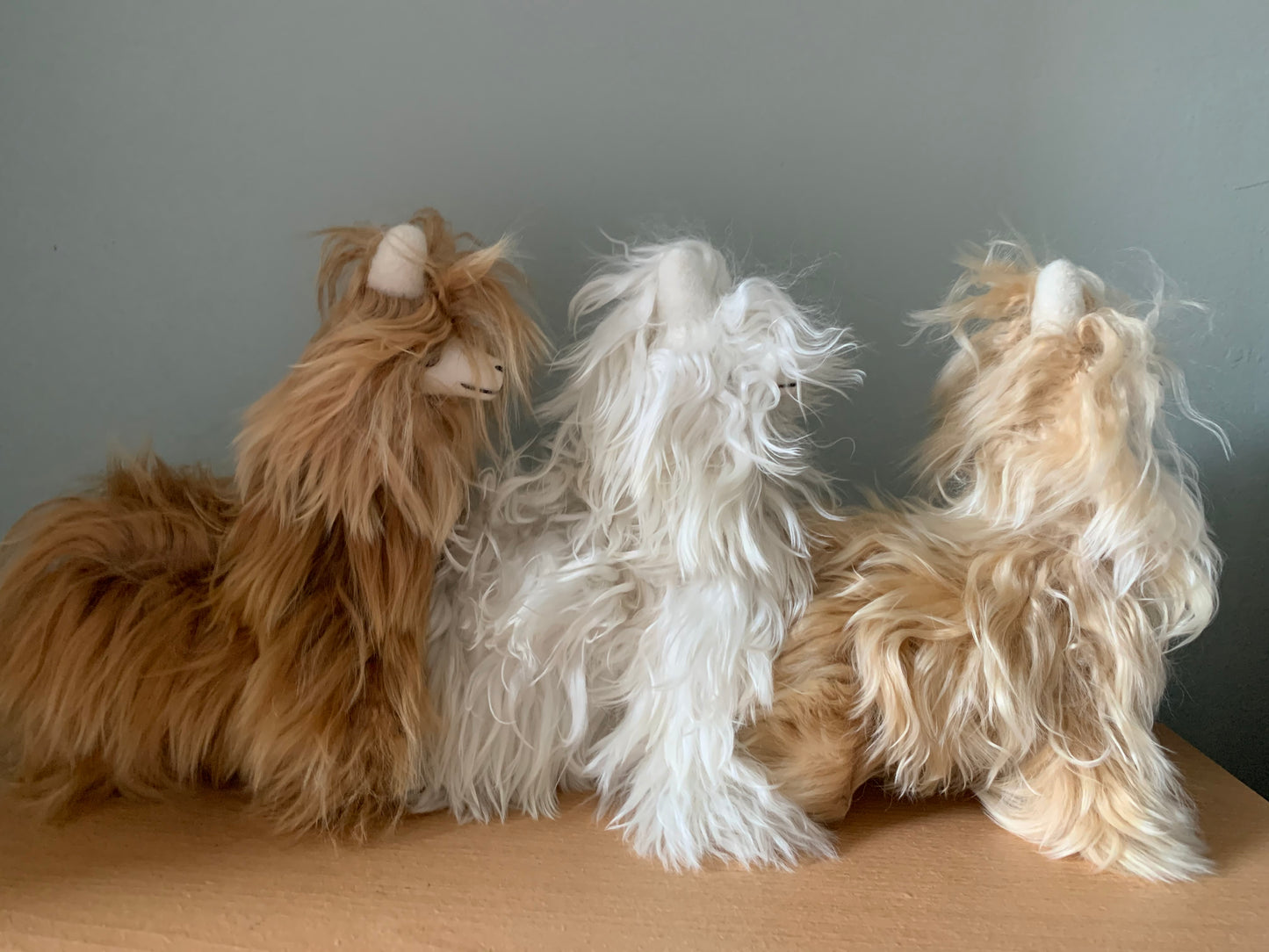 Llama suri cuddle Ornament, Alpaca ornament perfect for birthday or Christmas present made of alpaca wool fur