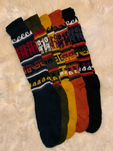 Alpaca socks with llama details