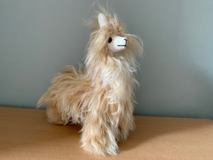 Llama suri cuddle Ornament, Alpaca ornament perfect for birthday or Christmas present made of alpaca wool fur